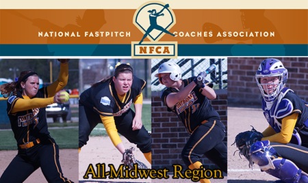 Softball lands four Griffins on NFCA All-Midwest Region Team