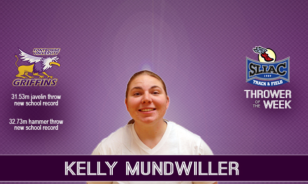 Mundwiller named SLIAC women's field athlete of the week