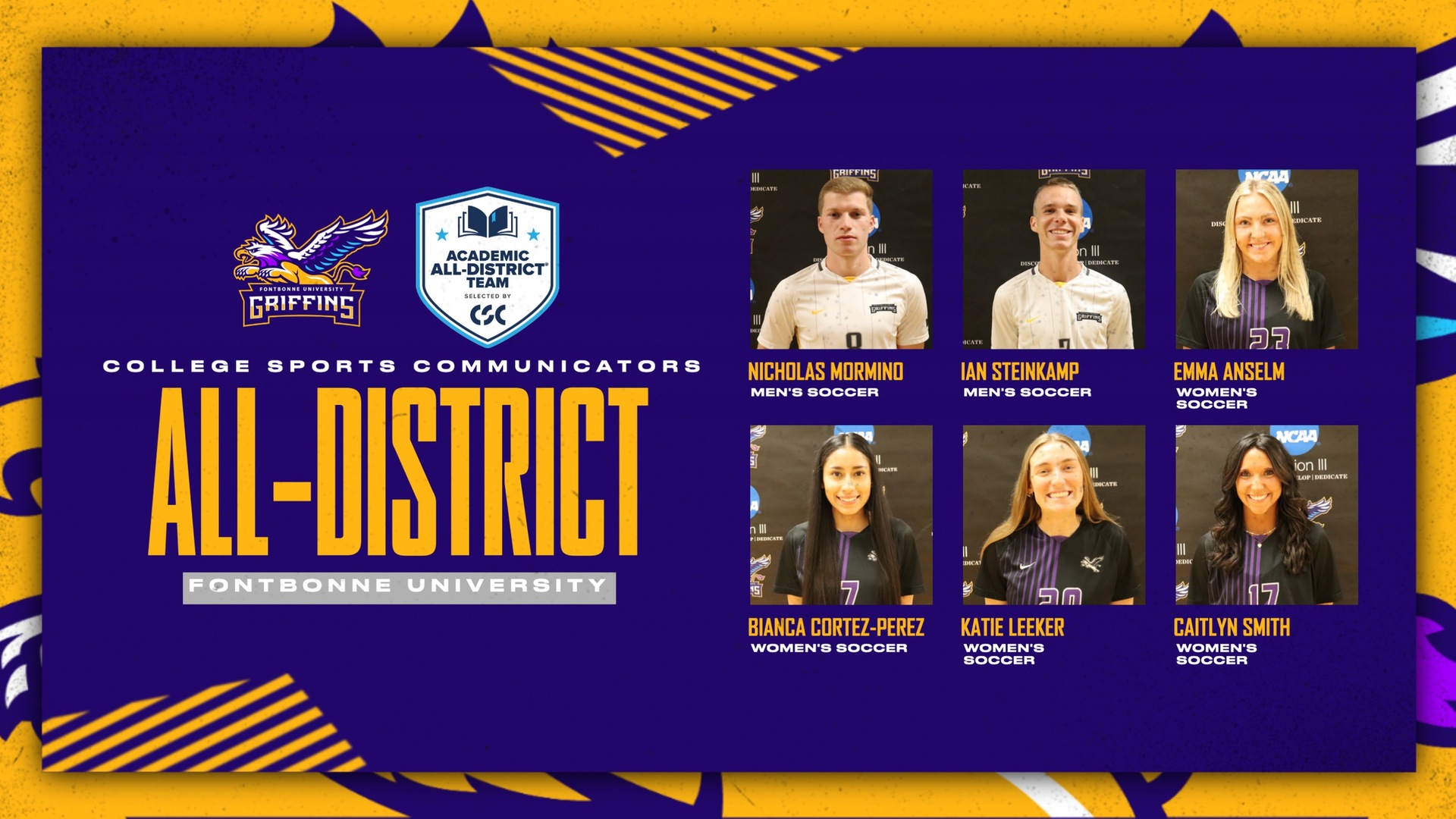 Six Griffins Named CSC All-District Thumbnail